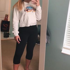 black cropped high-rise lululemon leggings